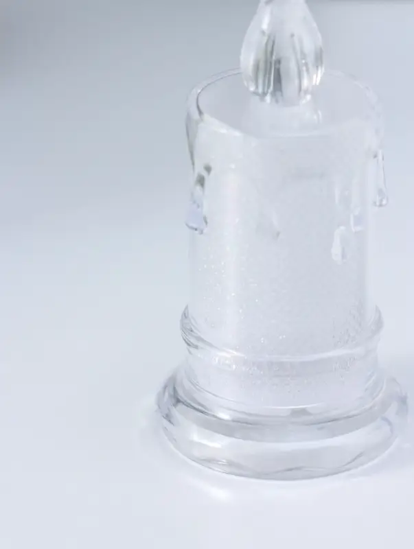 Светодиодная свеча LED "Свеча с подтёками" 3хLR41, прозрачный 3,5х3,5х7,2 см