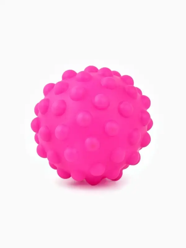 Игрушка пищащая "Мячик" для собак, 6,5 см, фуксия