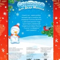 Книга &laquo;Снежинка для Деда Мороза&raquo;, А5, 16 стр.