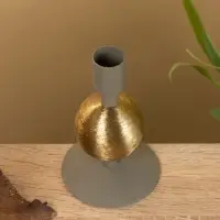 Подсвечник на 1 свечу текстурный "Графитовый" с 1 сферой 7,5х7,5х11,5 см