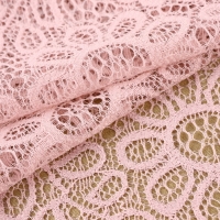 Кружевная эластичная ткань, 190 мм &times; 2,7 &plusmn; 0,5 м, цвет пудровый
