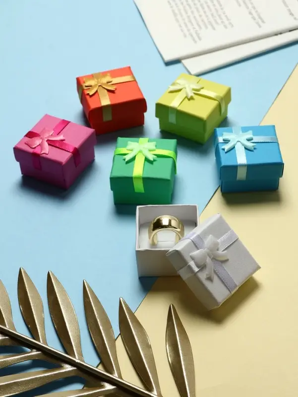 Коробочка подарочная под кольцо &laquo;Неон&raquo;, 4&times;4 см, МИКС, вставка белая