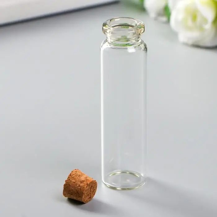 Декор для творчества стекло &laquo;Бутылочка с пробкой&raquo;, 20 мл, 8&times;2.2&times;2.2 см