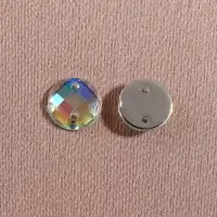 Стразы пришивные &laquo;Шатон&raquo;, круглые, из органического стекла, с голографией, d=8 мм, 50 шт.