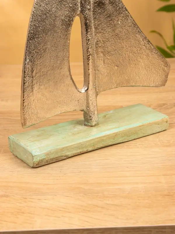 Сувенир "Парусник" 6х22х32 см, алюминий, дерево