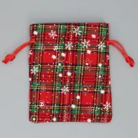 Мешочек подарочный холща &laquo;Новогодние истории&raquo;, снежинки, 10 х 12 см +/- 1.5 см