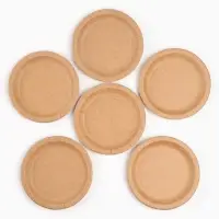 Набор посуды одноразовый &laquo;КРАФТ&raquo;: 6 стаканов, 6 тарелок