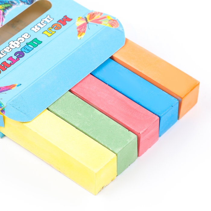 Мел цветной &laquo;Кот и бабочки. JUMBO&raquo;, 5 шт.