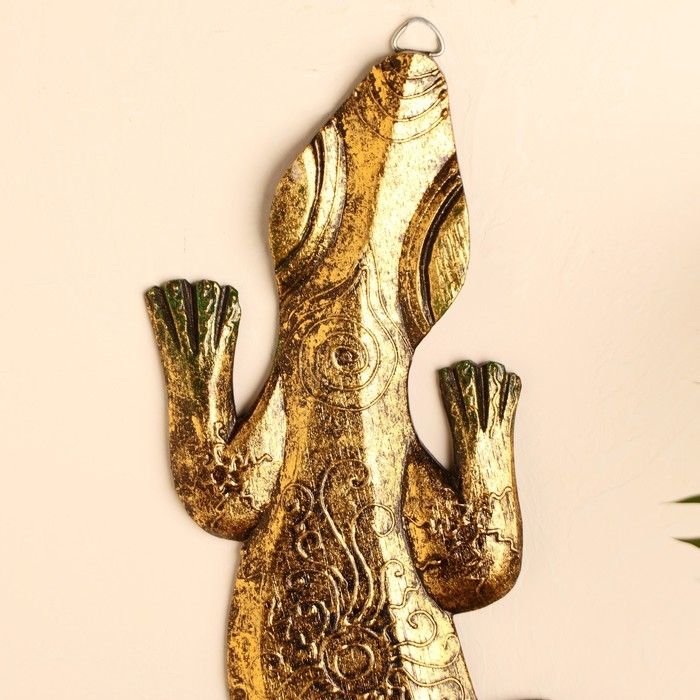 Панно дерево "Геккон" 48х12,5х1,1 см