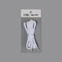Шнурки для обуви, пара, круглые, d=5 мм, 90 см, белые