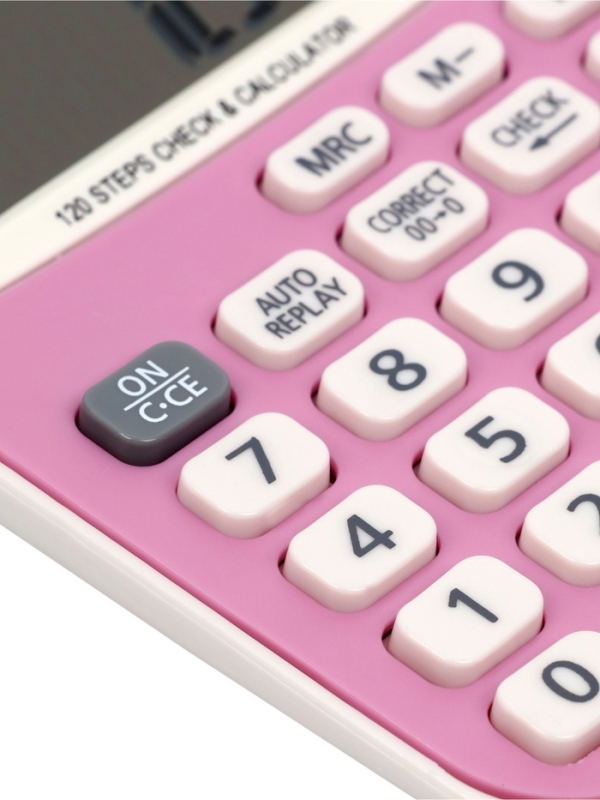 Калькулятор настольный 12-разрядный CT-72V, розовый