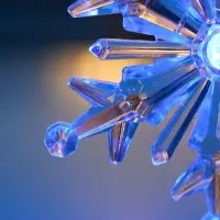 Подвеска светодиодная &laquo;Ледяная снежинка&raquo; 11 см, 1 LED, от батареек LR41&times;3, свечение RGB