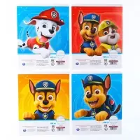 Тетрадь в линейку 18 листов, 4 вида МИКС, обложка мелованная бумага, &laquo;Щенячий патруль&raquo;