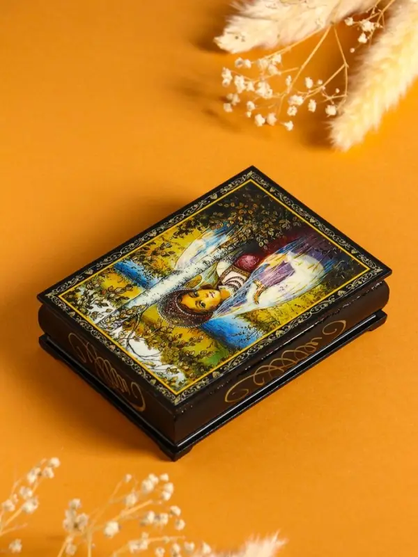 Шкатулка &laquo;Русская красавица&raquo;, 10&times;14 см, лаковая миниатюра