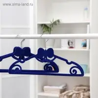 Плечики для одежды &laquo;Бант&raquo;, размер 44-46, флокированное покрытие, цвет МИКС