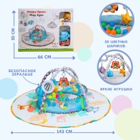 Развивающий игровой набор 5 в 1 &laquo;Коврик-мешок и игровой центр&raquo;, 30 шаров, 83х71х0,5 см.
