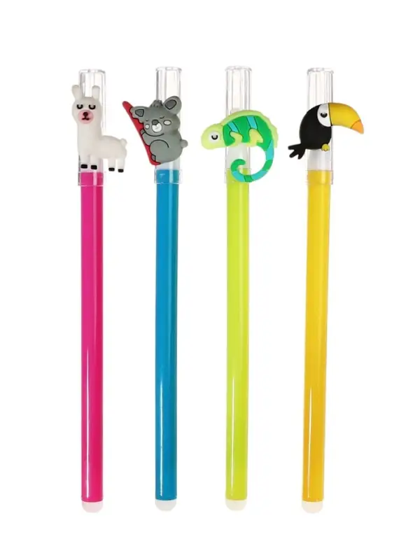 Ручка гелевая - прикол, Calligrata &laquo;Тропические обитатели&raquo;, МИКС