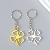 Брелок металл "Клевер" МИКС 4,5х3,7х0,3 см