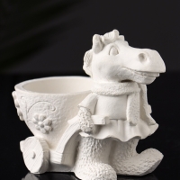 Фигурное кашпо "Лошадь с тележкой" 10х10х6 см