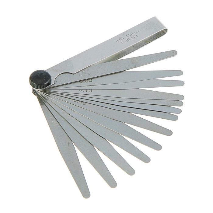 Щуп веерный &laquo;СЕРВИС КЛЮЧ&raquo;, 0.05-1.0 мм, 13 листов, в блистере