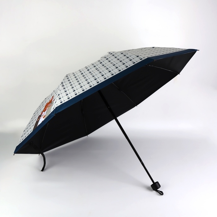 Зонт механический &laquo;Кошки&raquo;, эпонж, 4 сложения, 8 спиц, R = 48/56 см, D = 112 см, цвет МИКС