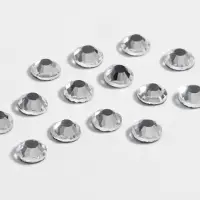 Стразы термоклеевые &laquo;Круг&raquo;, стеклянные, d=3.2 мм, 100 шт., цвет серебряный