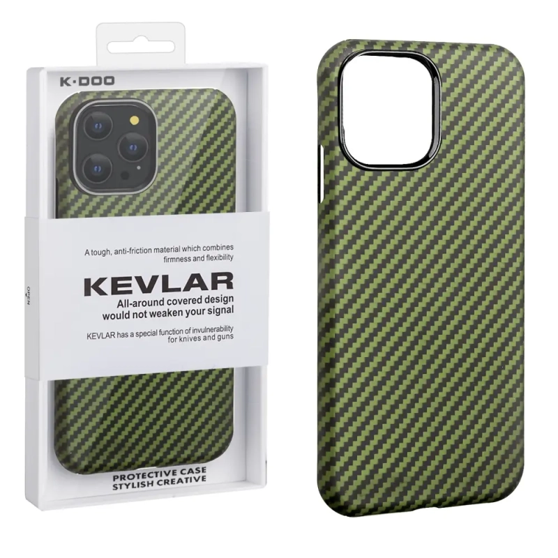 Чехол iPh 12 Pro Max Kevlar Green