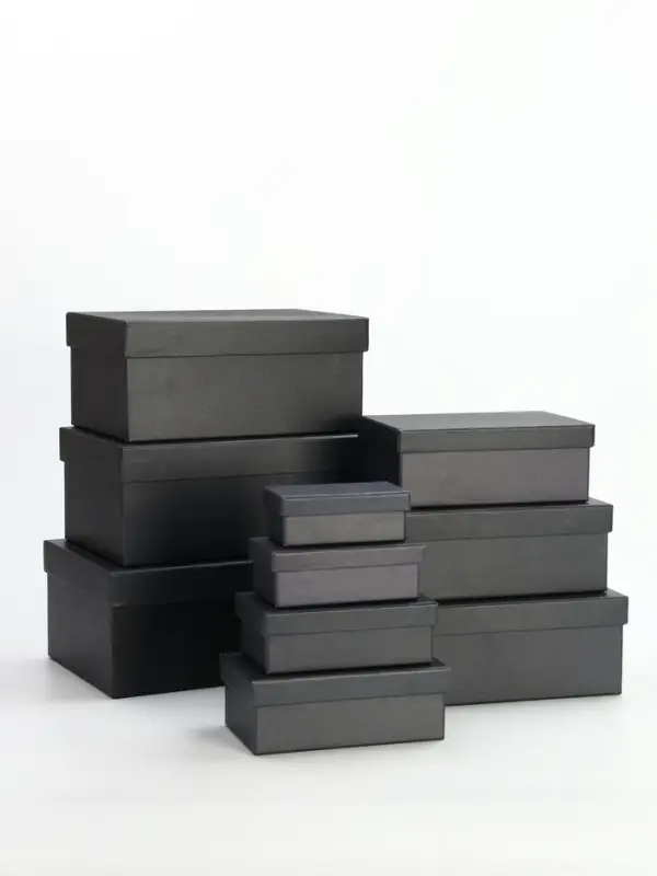 Набор коробок 10 в 1 "Графит" 30 х19 х 12 - 12 х 6,5 х 4 см