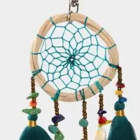 Брелок "Ловец снов" 17 см, цв. бирюзовый