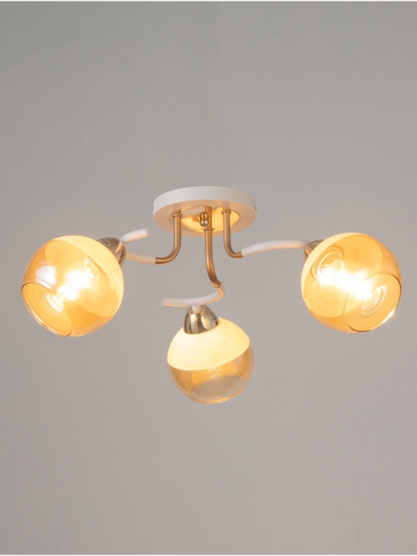 Люстра "Анден" 3хЕ27 40Вт бело-золотой 51х51х22 см