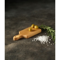 Доска разделочная для канапе и фудфото Доляна, прямоугольная, 15&times;7&times;1,6 см, цельный бук