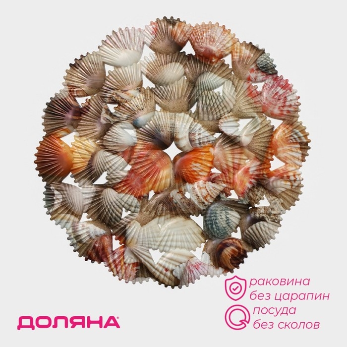 Решётка в раковину круглая Доляна &laquo;Ракушки&raquo;, 28&times;28 см