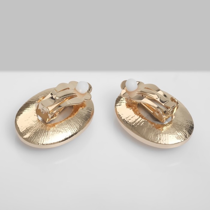 Клипсы &laquo;Вечеринка&raquo; овалы, цвет синий в золоте