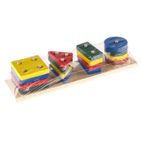 Пирамидка логическая &laquo;Фигуры&raquo;, окрас глянцевый