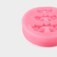 Молд новогодний &laquo;Колокольчики&raquo;, силикон, 8,6&times;5,2 см, цвет розовый