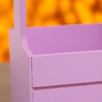 Набор кашпо деревянных 3 в 1 (29&times;18&times;33; 25&times;15&times;30; 21&times;12&times;23) "Аром", Сиреневый