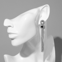 Серьги висячие &laquo;Водопад&raquo; айва, цвет серебро, 10см