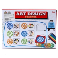 Трафареты &laquo;Фигуры&raquo;, набор 6 шт., 6 шт. фломастеров, ручка, бумага