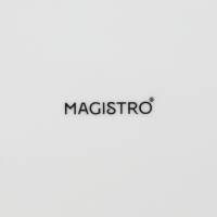 Блюдо фарфоровое для подачи с деревянной ручкой Magistro, 15&times;15 см, цвет белый