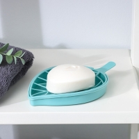 Мыльница &laquo;Лист&raquo;, пластик, 17,5&times;10,5&times;2 см, цвет МИКС