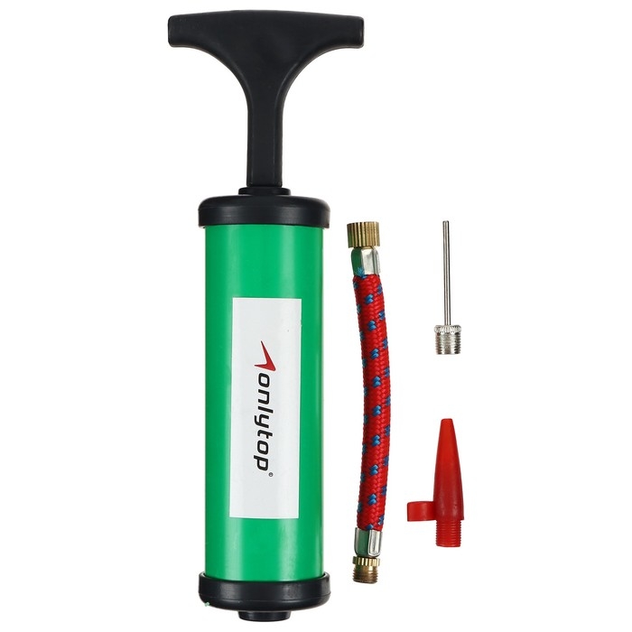 Насос для мячей ONLYTOP, 17 см, 2 насадки, шнур, цвета МИКС Насос для мячей ONLYTOP, 17 см, 2 насадки, шнур, цвета МИКС