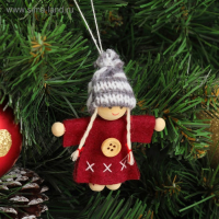 Игрушка-подвеска набор 4 шт. "С пуговками" 2,5&times;13&times;13 см