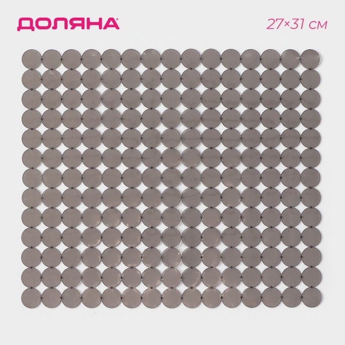 Коврик в раковину Доляна &laquo;Миро&raquo;, 27&times;31 см, цвет коричневый