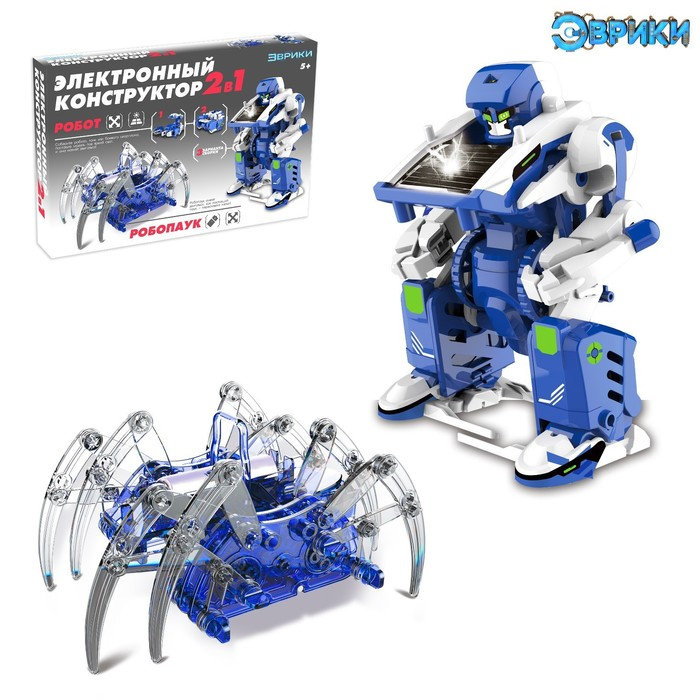 Электронный конструктор &laquo;Роботехника&raquo;, 2 в 1, 142 детали, 1 лист наклеек