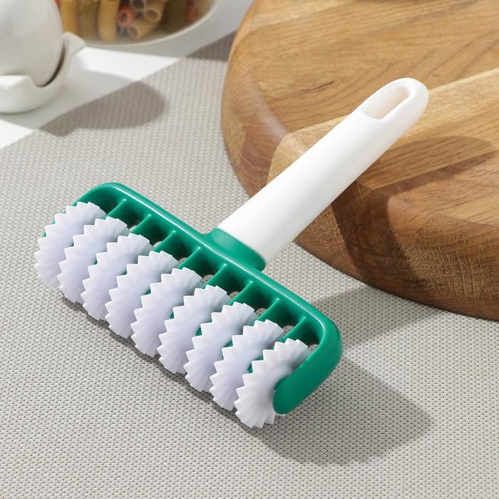 Валик для нарезки теста KONFINETTA &laquo;Сладость&raquo;, фактурный, 14&times;17&times;4 см, цвет белый