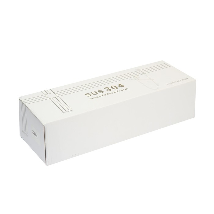 Смеситель для ванны ZEIN ZF3, излив 35 см, с душ набором, нержавеющая сталь, черный