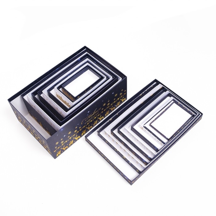 Набор коробок 10 в 1 &laquo;Сказочные олени&raquo;, 30,5 х 19 х 12,5 &mdash; 12 х 7 х 4 см