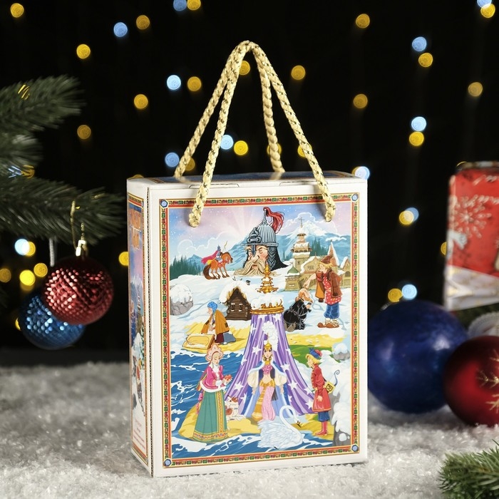 Новый год. Подарочная коробка "Что за прелесть эти сказки!", 16,5 х 7,9 х 20,8см.