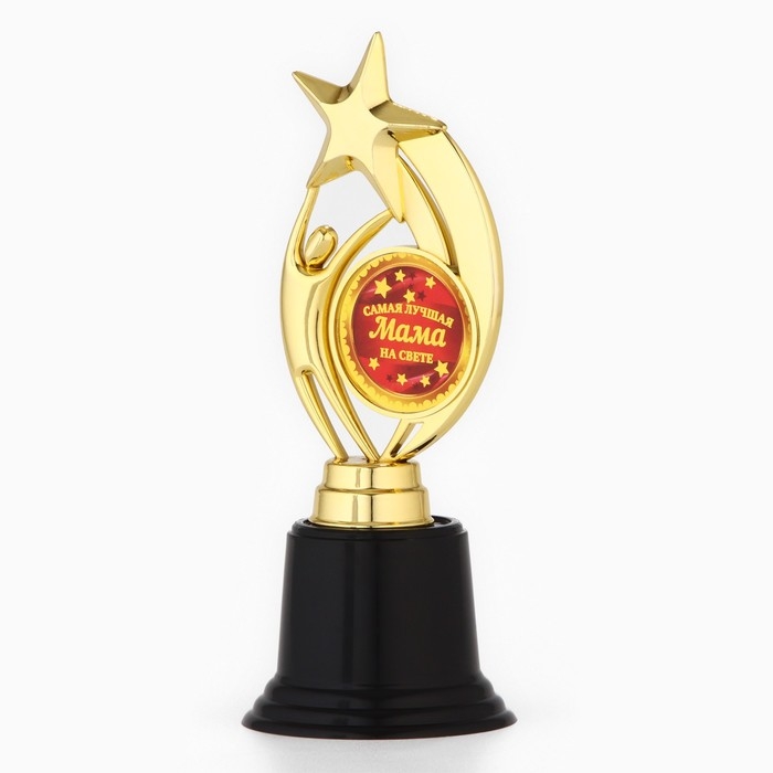 Кубок на День матери, наградная фигура: звезда &laquo;Самая лучшая мама на свете&raquo; золото, пластик, 18,5 х 7 х 7 см