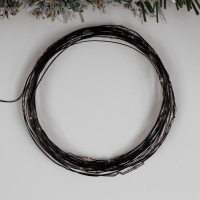 Гирлянда &laquo;Нить&raquo; 5 м роса, IP20, чёрная нить, 50 LED, 2 режима, батарейки AAх3 (не в комплекте), свечение мульти